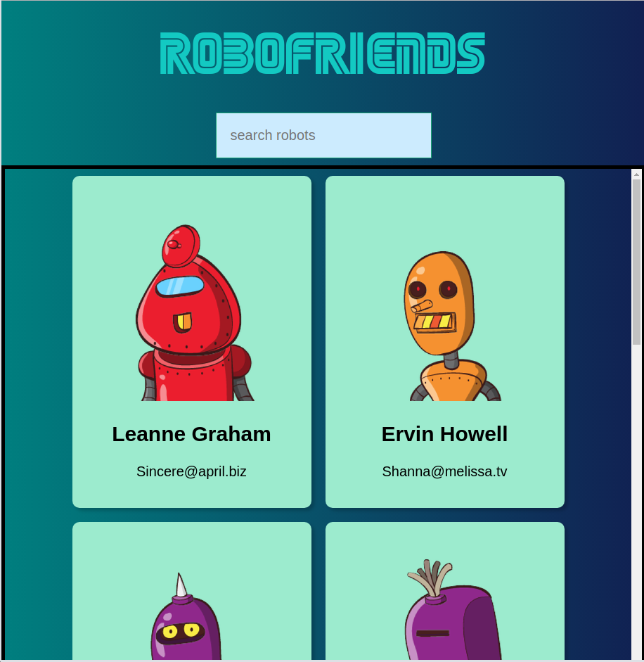 Robofriends React App